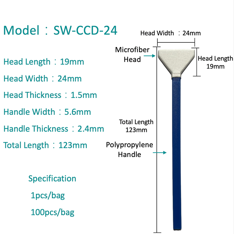 SW-CCD-24 V- 형 렌즈 마이크로 화이버 면봉